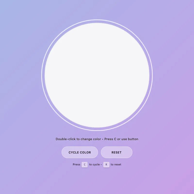 Render of circle · chain · Haiku 4.5, step 029