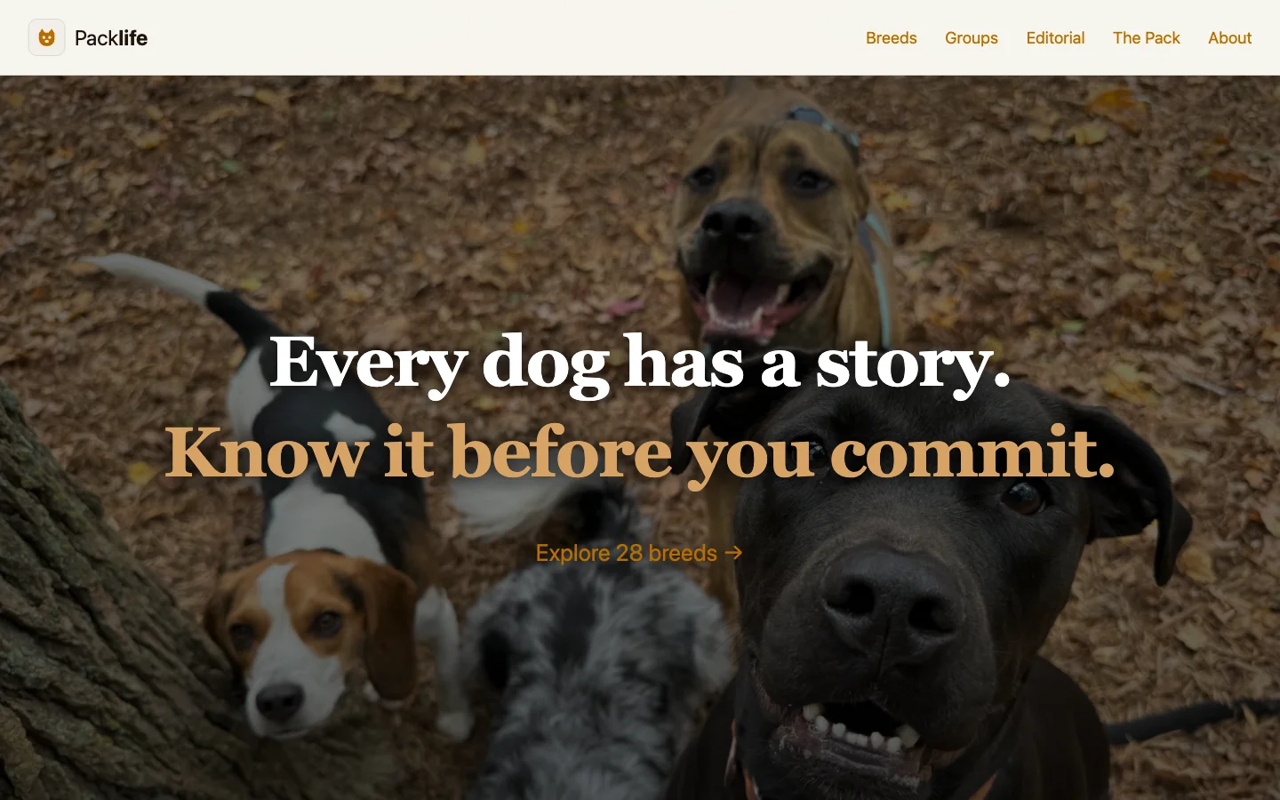 The Pack Life breed reference